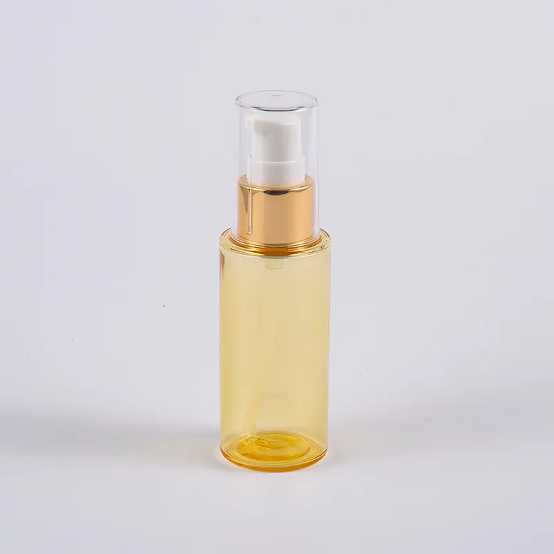 Semi-Transparent na Color Round Shape 50ml PETG Thick Wall Lotion Bottle na May Pump 