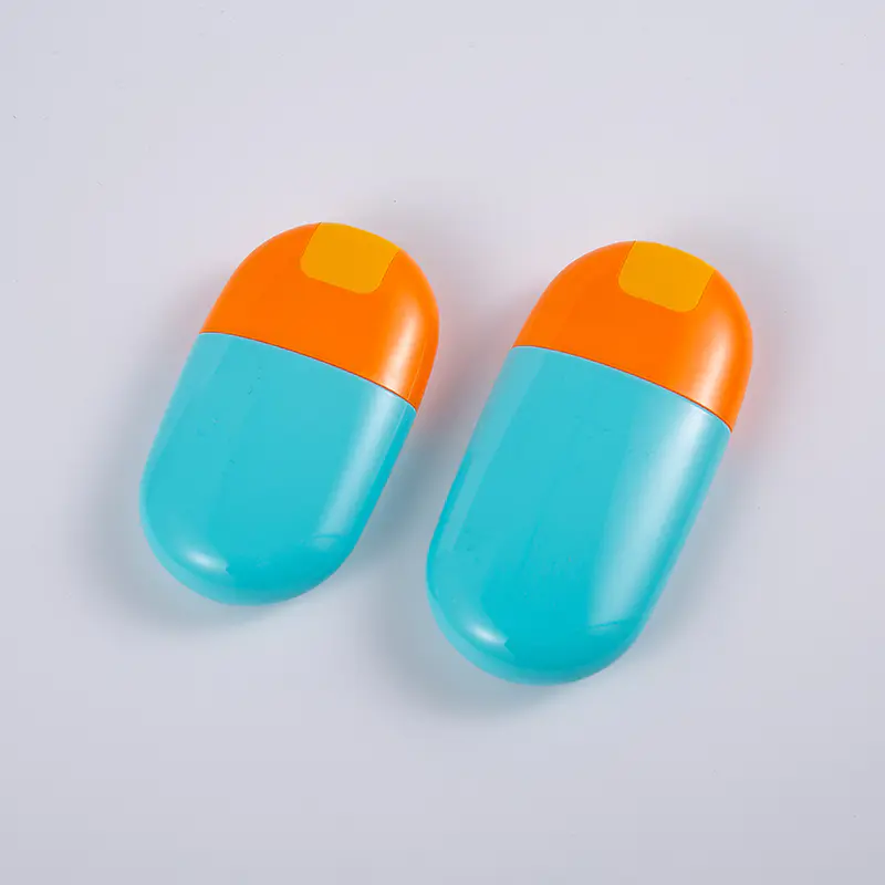 Solid Blue color 30ml 50ml EVOH multi-layer sunscreen bottle na may screw cap