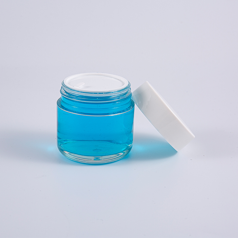 Transparent na bilog na hugis PETG 120g Thick Wall Cream Jar na May Puting Screw Cap Transparent na bilog na hugis PETG 120g Thick Wall Cream Jar na May Puting Screw Cap