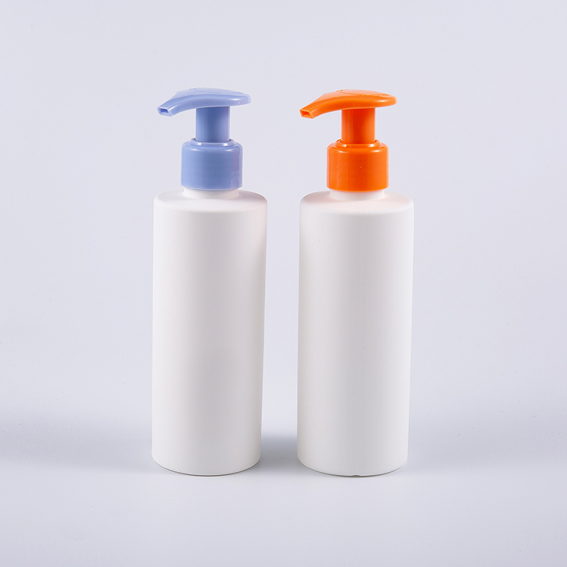 Frost White Round 200ml PE Hand Wash Pump Lotion Cleansing Bottle